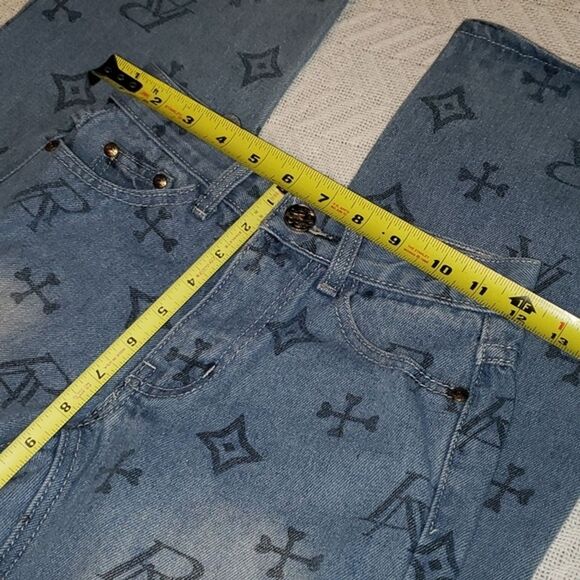Girls Denim on Denim Set Ruthless ART VTG Logo Jeans Size 8 Vest size 12 - Picture 11 of 13